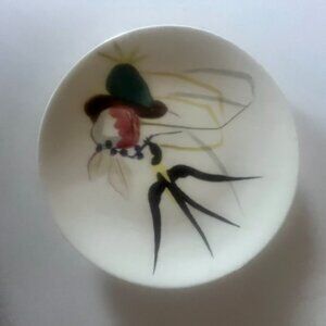 Vintage Red Wing Capistrano Bread & Butter Plates, Set of 2, Bird Design, USA